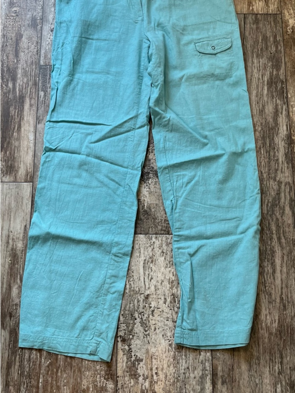 Christopher & Banks Light blue Linen-Blend Casual Pants